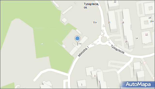 Katowice, Mieszka I, 2, mapa Katowic