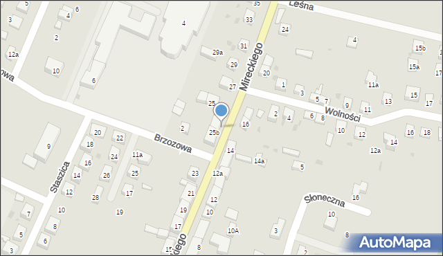 Kąty Wrocławskie, Mireckiego Józefa, 25c, mapa Kąty Wrocławskie