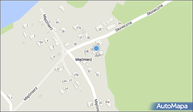 Kazimierz Dolny, Mięćmierz, 33b, mapa Kazimierz Dolny