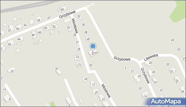 Kędzierzyn-Koźle, Miodowa, 22, mapa Kędzierzyna-Koźle