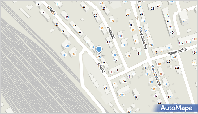 Kędzierzyn-Koźle, Miarki Karola, 25, mapa Kędzierzyna-Koźle