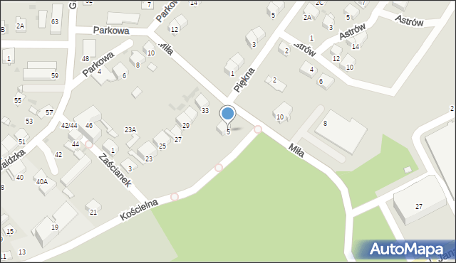 Kędzierzyn-Koźle, Miła, 5, mapa Kędzierzyna-Koźle