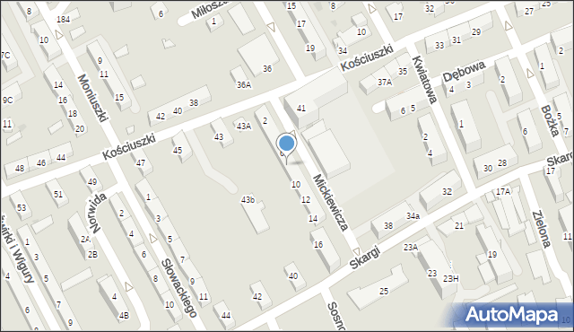 Kędzierzyn-Koźle, Mickiewicza Adama, 8, mapa Kędzierzyna-Koźle