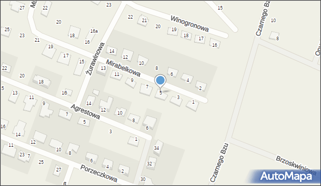 Kępa, Mirabelkowa, 5, mapa Kępa