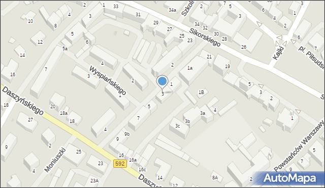 Kętrzyn, Mielczarskiego Romualda, 3, mapa Kętrzyn