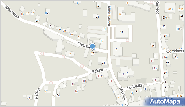 Kęty, Mickiewicza Adama, 15, mapa Kęty