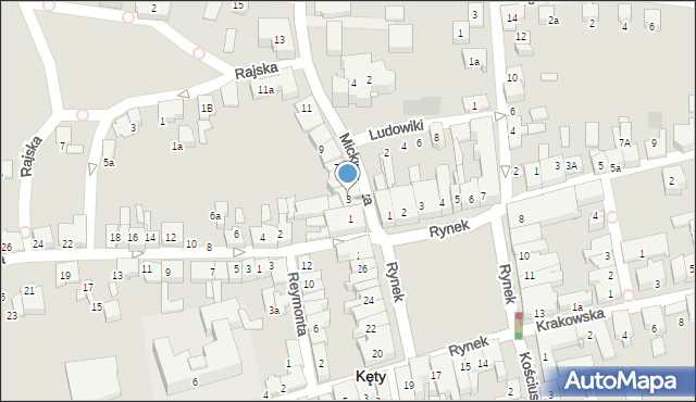 Kęty, Mickiewicza Adama, 3, mapa Kęty