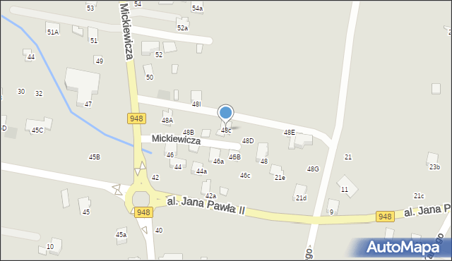 Kęty, Mickiewicza Adama, 48c, mapa Kęty