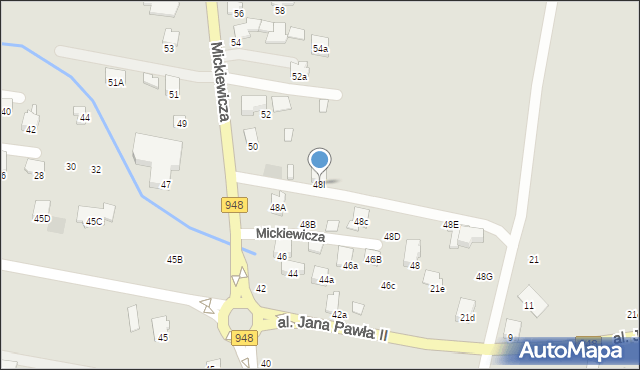 Kęty, Mickiewicza Adama, 48I, mapa Kęty