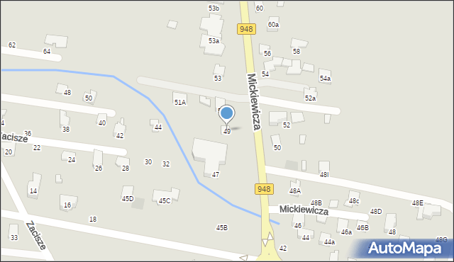 Kęty, Mickiewicza Adama, 49, mapa Kęty