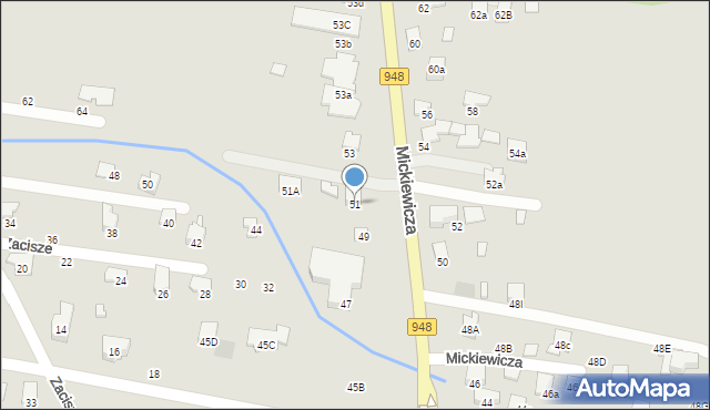 Kęty, Mickiewicza Adama, 51, mapa Kęty