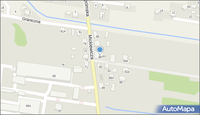 Kęty, Mickiewicza Adama, 94, mapa Kęty