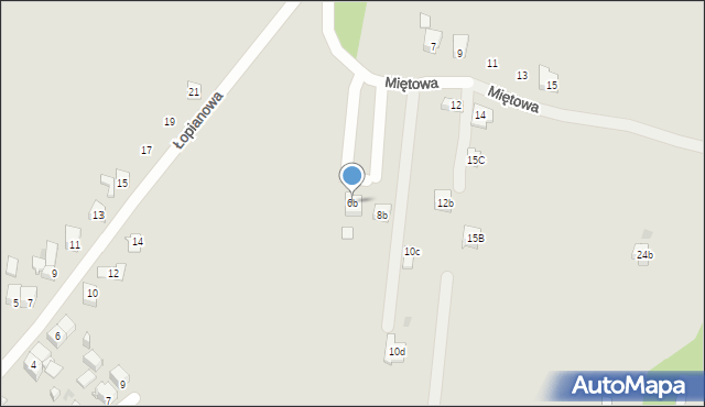 Kielce, Miętowa, 6b, mapa Kielc