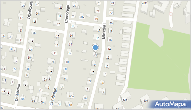 Kielce, Mieszka I, 11, mapa Kielc