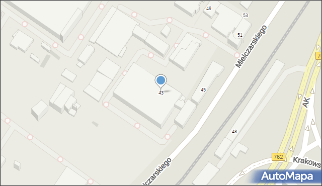 Kielce, Mielczarskiego Romualda, 43, mapa Kielc