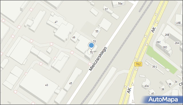 Kielce, Mielczarskiego Romualda, 51, mapa Kielc