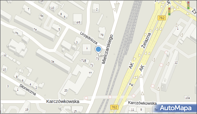 Kielce, Mielczarskiego Romualda, 74, mapa Kielc