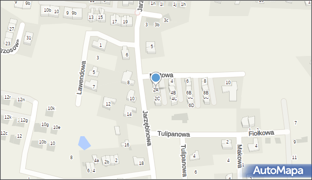 Kiełczówek, Miętowa, 2A, mapa Kiełczówek