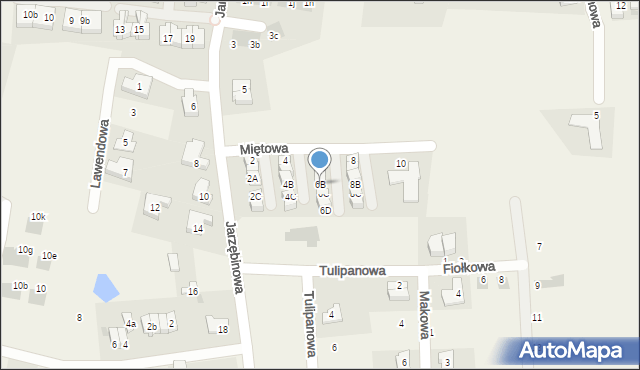 Kiełczówek, Miętowa, 6B, mapa Kiełczówek