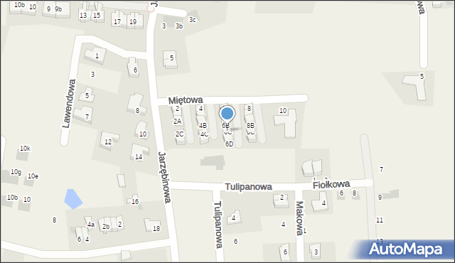 Kiełczówek, Miętowa, 6C, mapa Kiełczówek