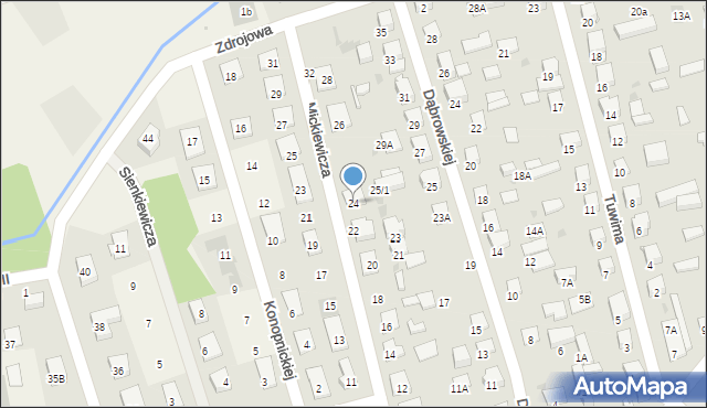 Kleosin, Mickiewicza Adama, 24, mapa Kleosin