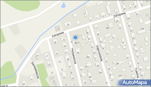 Kleosin, Mickiewicza Adama, 28, mapa Kleosin