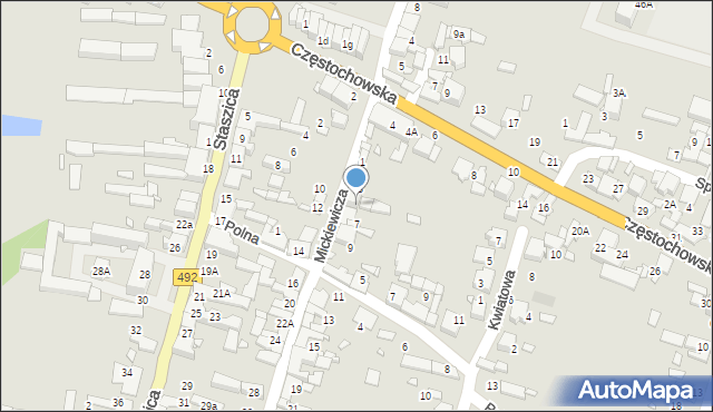 Kłobuck, Mickiewicza Adama, 5, mapa Kłobuck