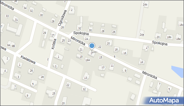 Kłodawa, Mironicka, 17, mapa Kłodawa