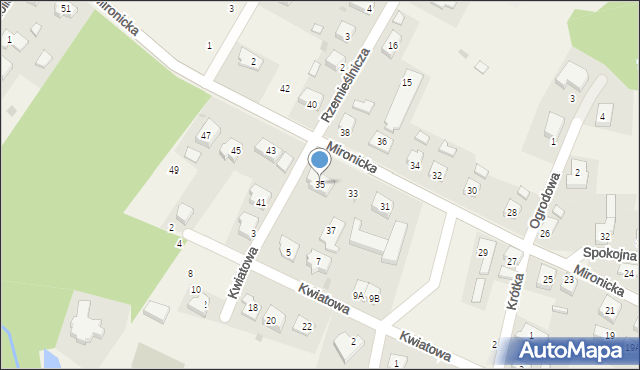 Kłodawa, Mironicka, 35, mapa Kłodawa