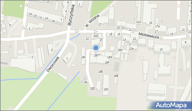 Kluczbork, Mickiewicza Adama, 18J, mapa Kluczbork