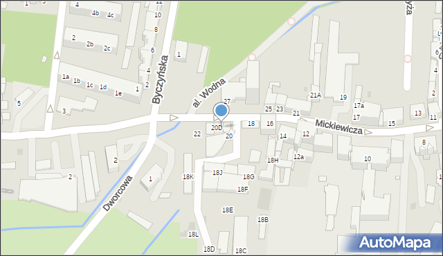 Kluczbork, Mickiewicza Adama, 20C, mapa Kluczbork