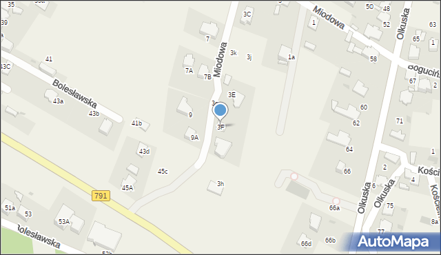Klucze, Miodowa, 3F, mapa Klucze