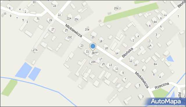 Kłyżów, Mickiewicza Adama, 19, mapa Kłyżów