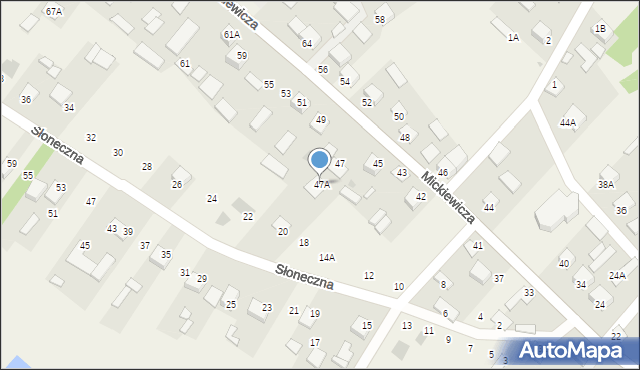 Kłyżów, Mickiewicza Adama, 47A, mapa Kłyżów