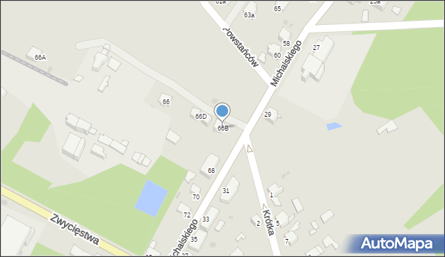 Knurów, Michalskiego Feliksa, 66B, mapa Knurów