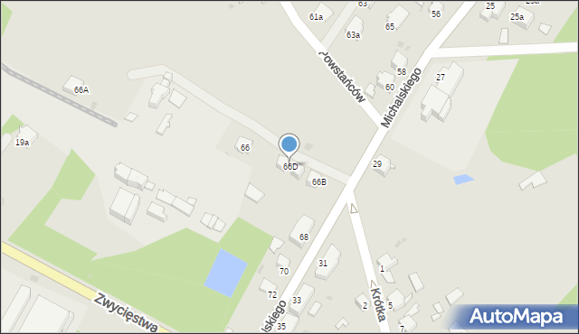Knurów, Michalskiego Feliksa, 66D, mapa Knurów