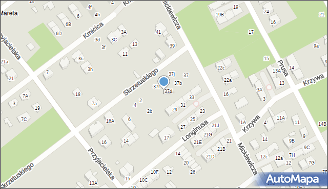 Kobyłka, Mickiewicza Adama, 37e, mapa Kobyłka