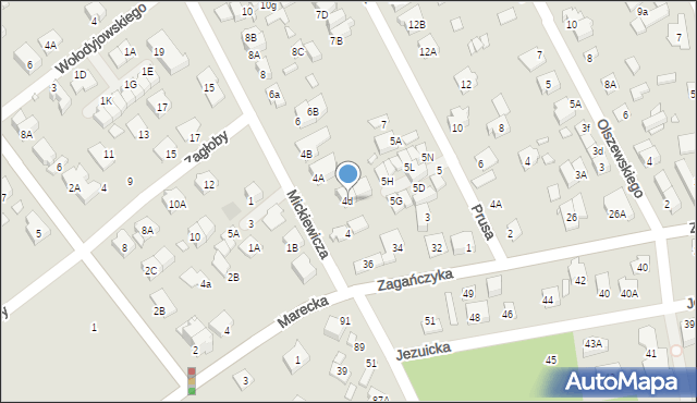 Kobyłka, Mickiewicza Adama, 4d, mapa Kobyłka