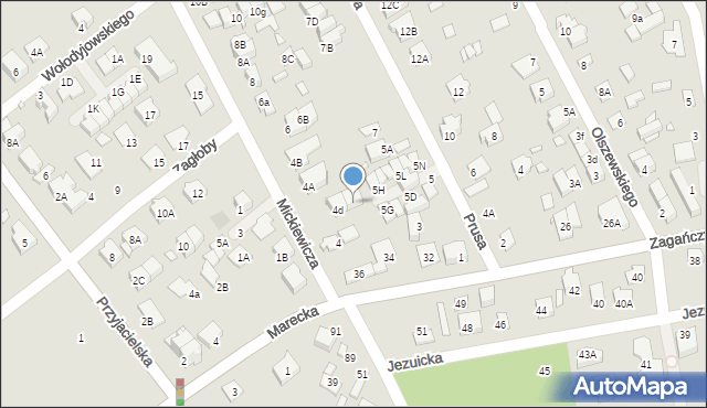 Kobyłka, Mickiewicza Adama, 4e, mapa Kobyłka