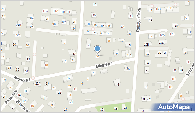 Kobyłka, Mieszka I, 10, mapa Kobyłka