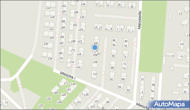 Kobyłka, Mieszka I, 104, mapa Kobyłka