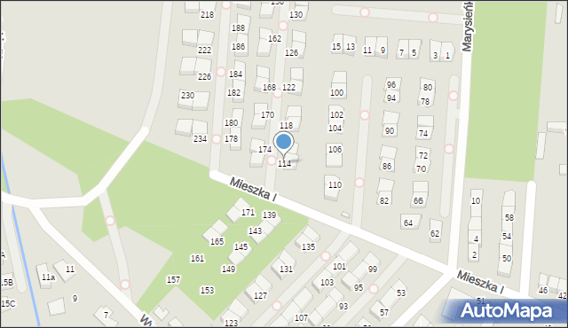 Kobyłka, Mieszka I, 114, mapa Kobyłka