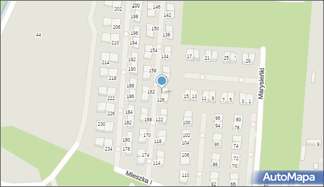 Kobyłka, Mieszka I, 128, mapa Kobyłka