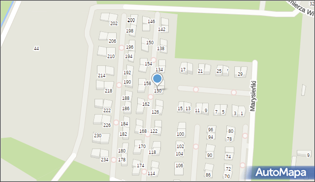 Kobyłka, Mieszka I, 130, mapa Kobyłka