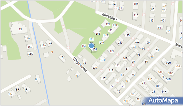 Kobyłka, Mieszka I, 155, mapa Kobyłka