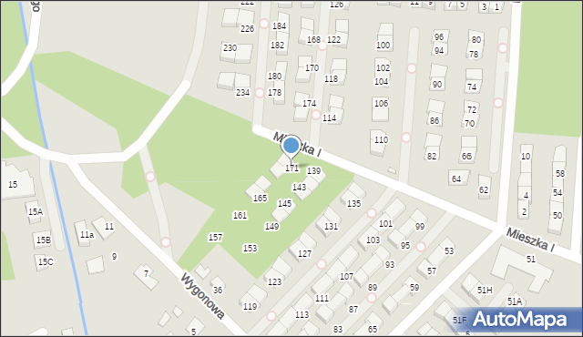 Kobyłka, Mieszka I, 171, mapa Kobyłka