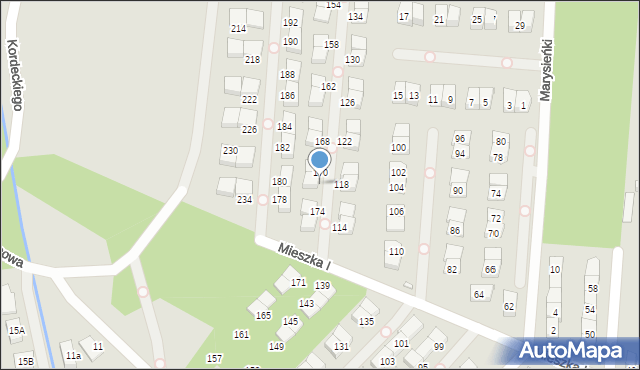 Kobyłka, Mieszka I, 172, mapa Kobyłka