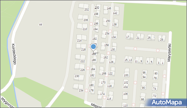 Kobyłka, Mieszka I, 188, mapa Kobyłka