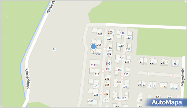 Kobyłka, Mieszka I, 212, mapa Kobyłka
