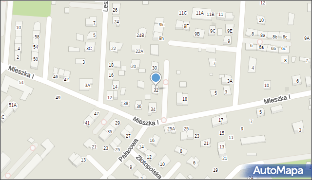 Kobyłka, Mieszka I, 32, mapa Kobyłka